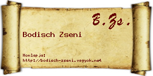 Bodisch Zseni névjegykártya